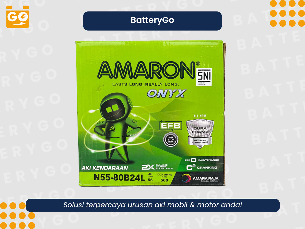 Aki Amaron Onyx N55 untuk mobil harian