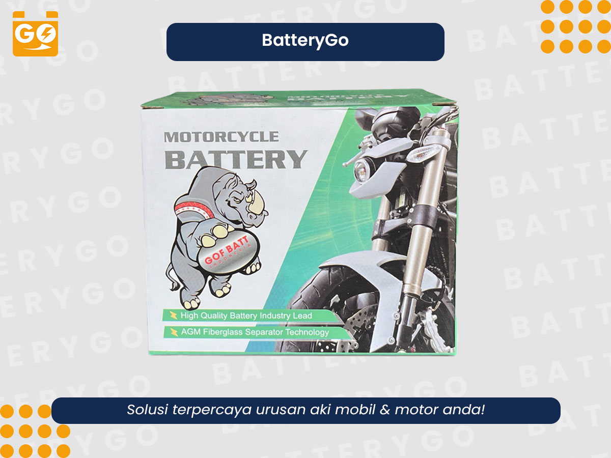 Aki GOF Batt AGM GTZ6V untuk motor sport