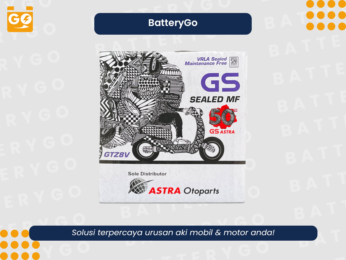 Aki GS GTZ8V untuk motor maxi matic